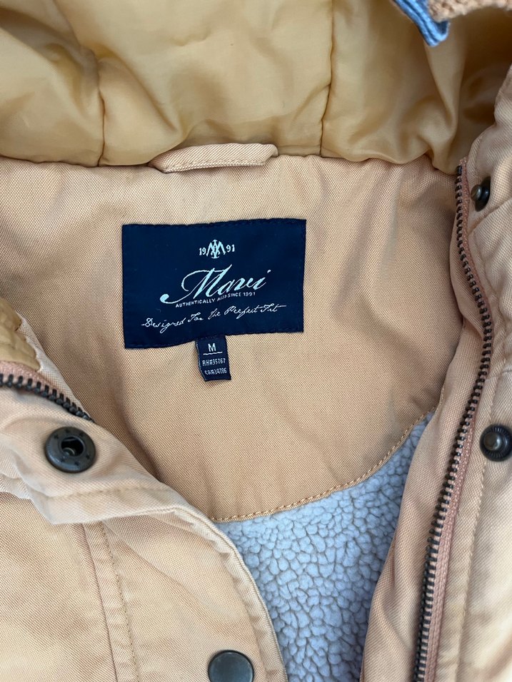 Bej Fermuarlı Kadın Midi Ceket - Görsel 2