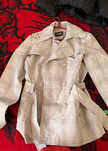 Düğmeli Bej Midi Trençkot - Görsel 4