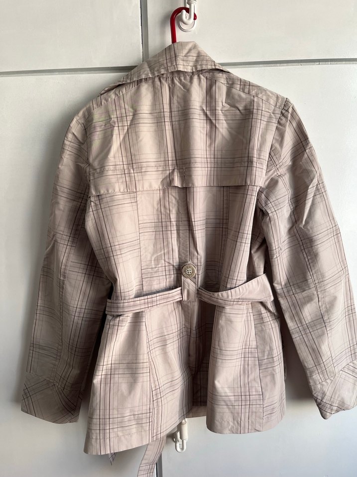 Düğmeli Bej Midi Trençkot - Görsel 3