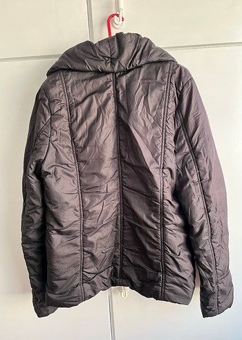 Düğmeli Gri Kadın Kışlık Ceket - Görsel 4