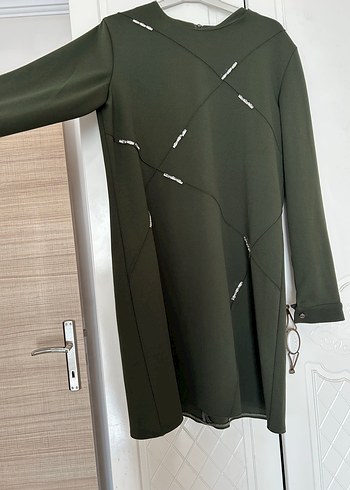 Kadın Haki Uzun Kollu Uzun Tunik - Görsel 2