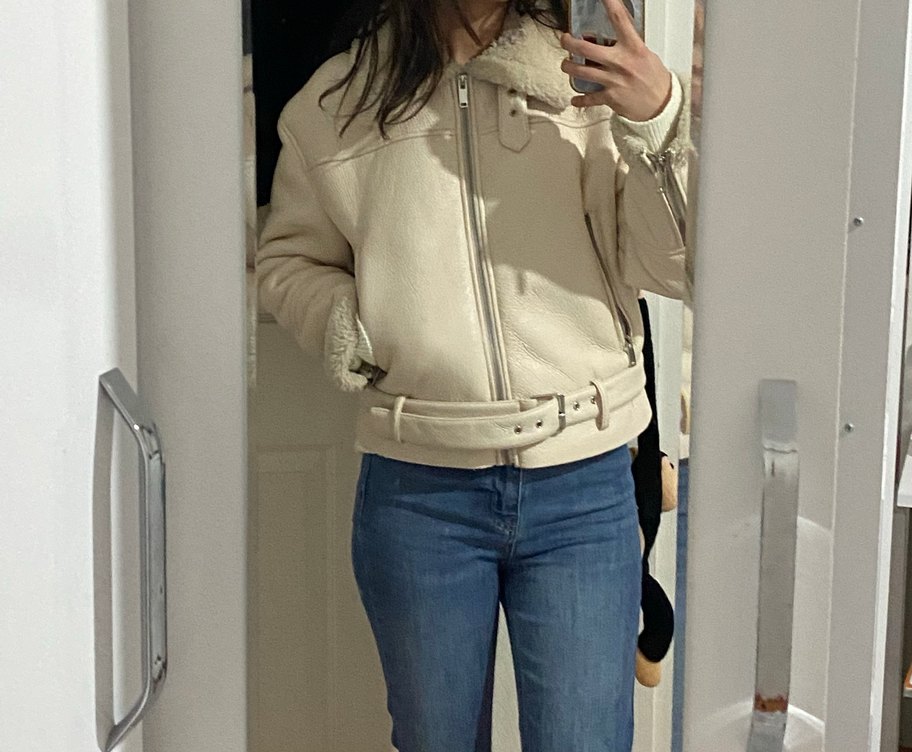 Krem Süet Kürk Detaylı Kadın Ceket - Görsel 3