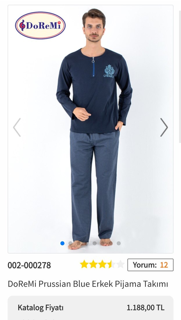 Siyah Erkek Pamuklu Pijama Takımı - Görsel 2