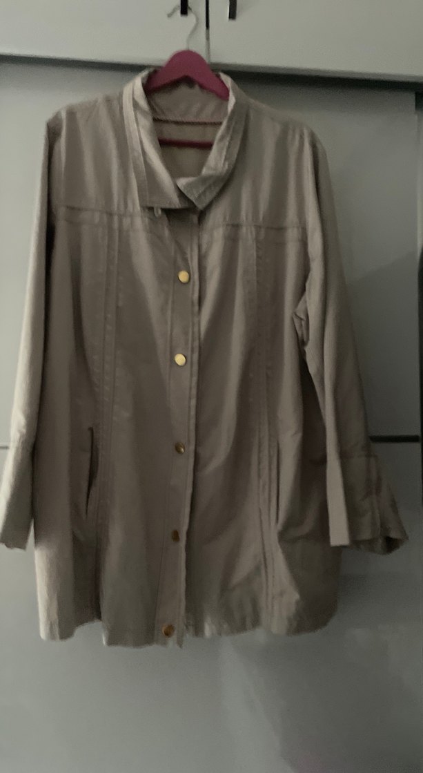 Taş rengi büyük beden yağmurluk - Görsel 5