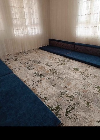 Gri yeşil Çağdaş Desensiz Halı - Görsel 4