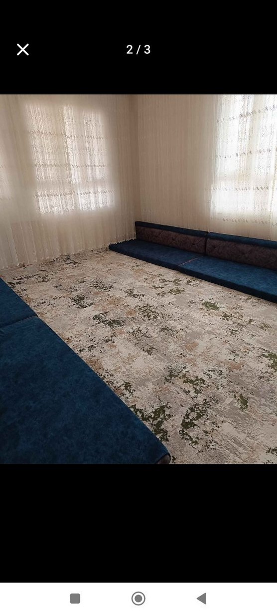 Gri yeşil Çağdaş Desensiz Halı - Görsel 4