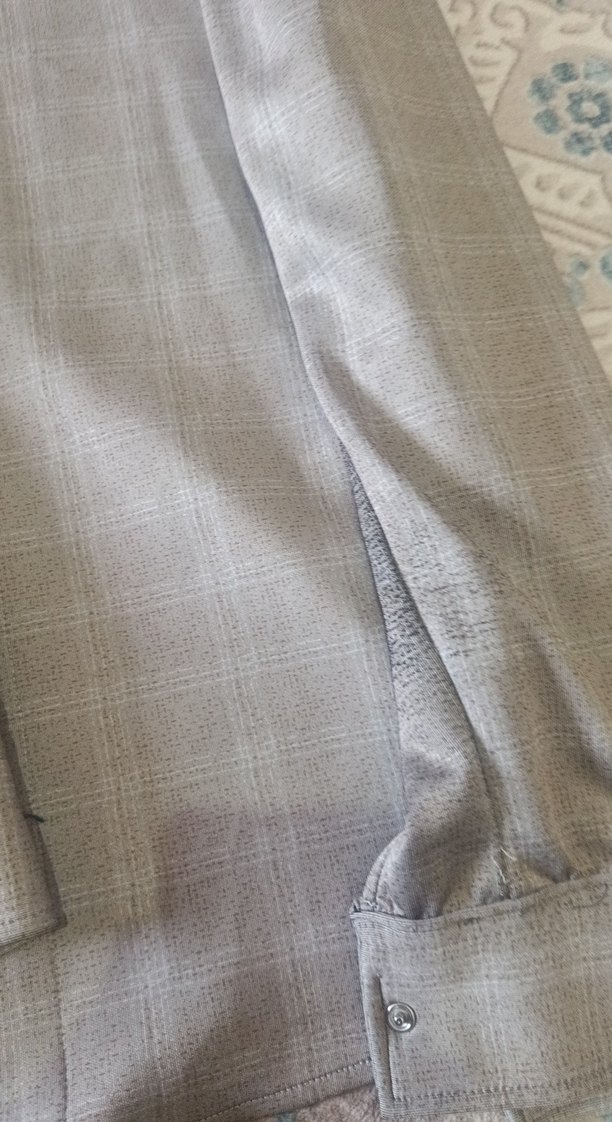 Düğmeli Gri Erkek Gömlek - Görsel 3