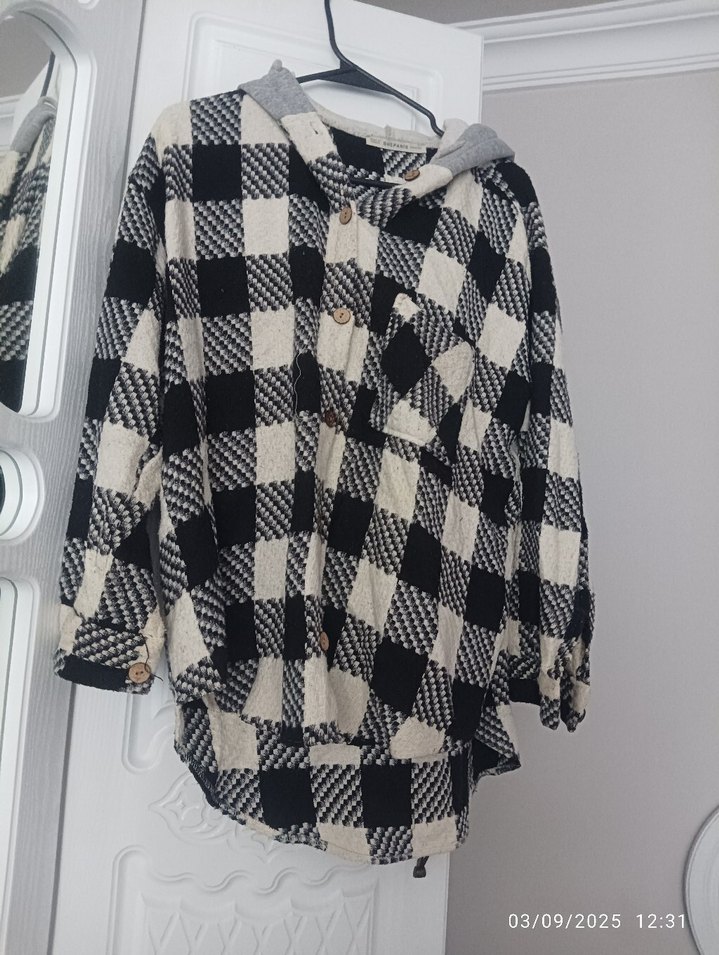 Gri Ekose Desenli Uzun Kollu Gömlek - Görsel 2