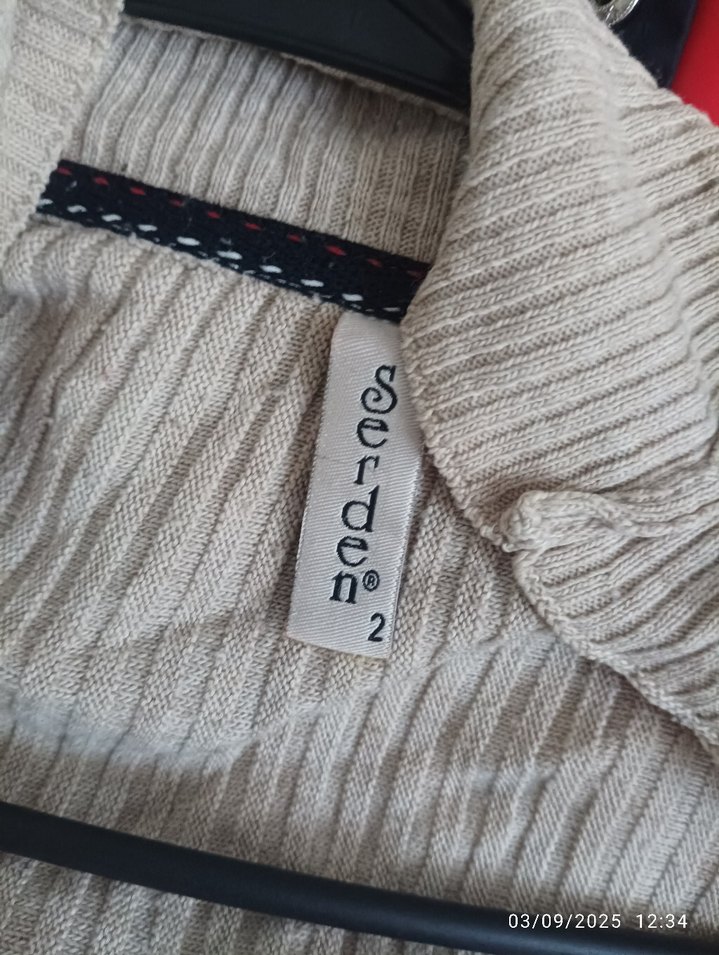 Uzun Bej Kadın Hırka - Görsel 2