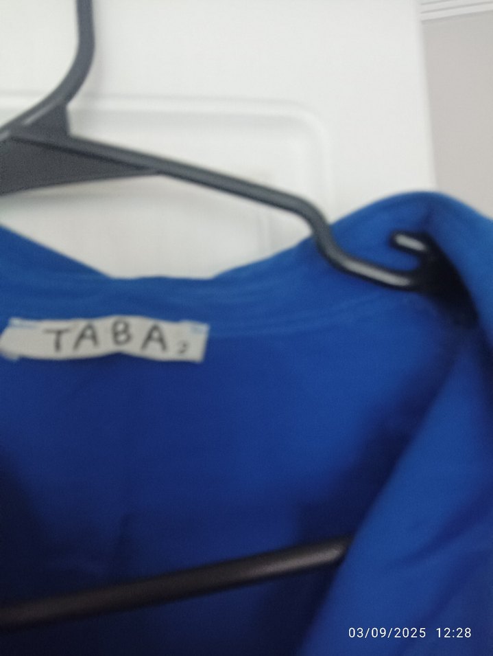 Düğmeli Mavi  Kadın Gömlek - Görsel 3