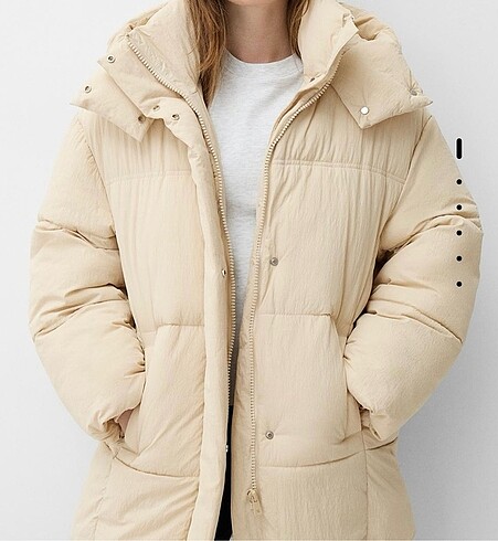 Bershka kapşonlu mont