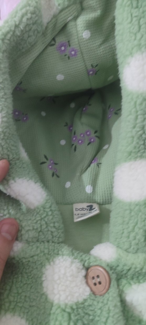 Kızlar için Yeşil Puantiyeli tulum - Görsel 5