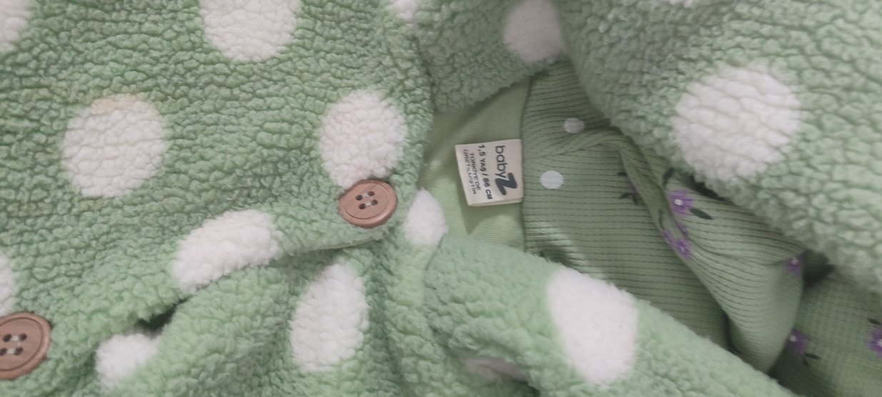 Kızlar için Yeşil Puantiyeli tulum - Görsel 2