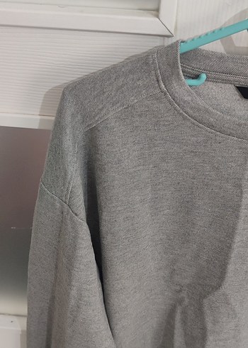 Gri Kadın Oversize Sweatshirt - Ana görsel