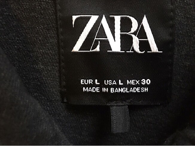 l Beden siyah Renk Zara siyah kot ceket