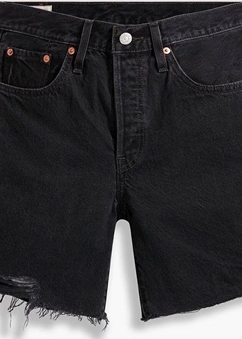 29 Beden siyah Renk Levis 501 mid thigh jean şort