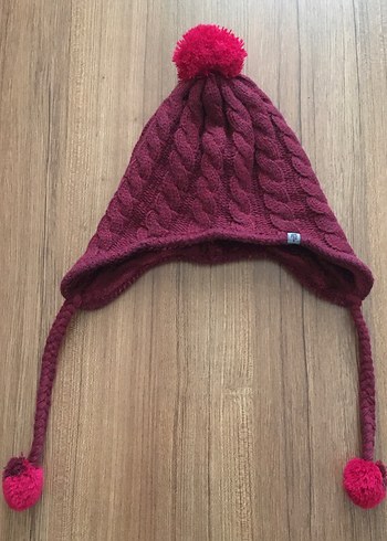 North Face-Bordo Kulaklıklı Bere - Görsel 2