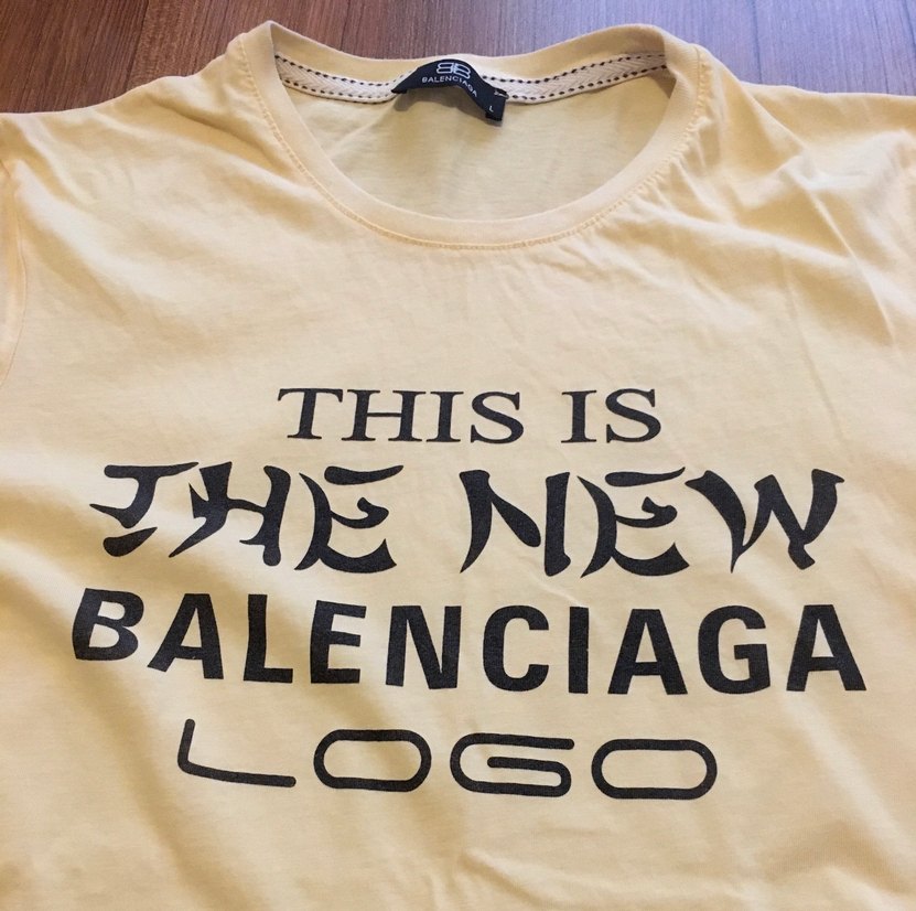 Balenciaga-Yazı Baskılı Erkek Tişört - Görsel 4