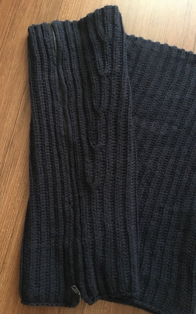 Tchibo-Fermuarlı,lacivert,örgü boyunluk - Görsel 2