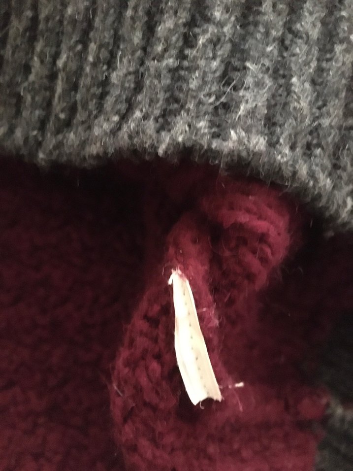 Zara-Bordo Kadın Hırka Vintage - Görsel 5