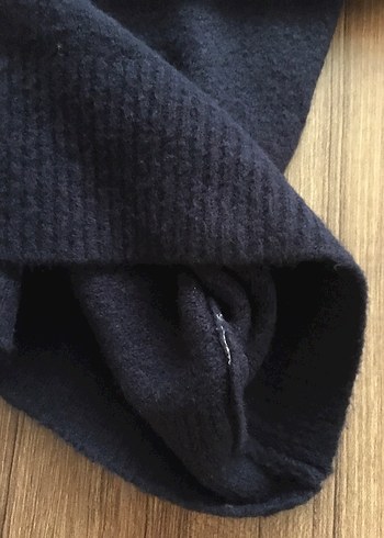 Zara-Önü cepli,lacivert kazak - Görsel 6