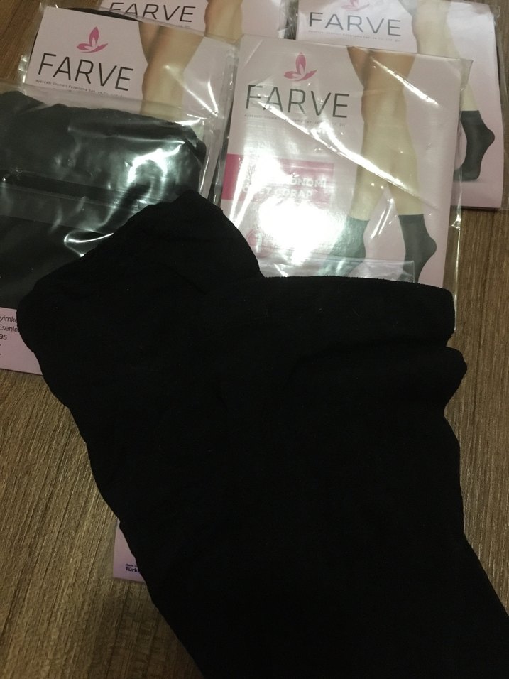 Farve-Siyah Elastik Soket Çorap Mini Boy (6 adet) - Görsel 3