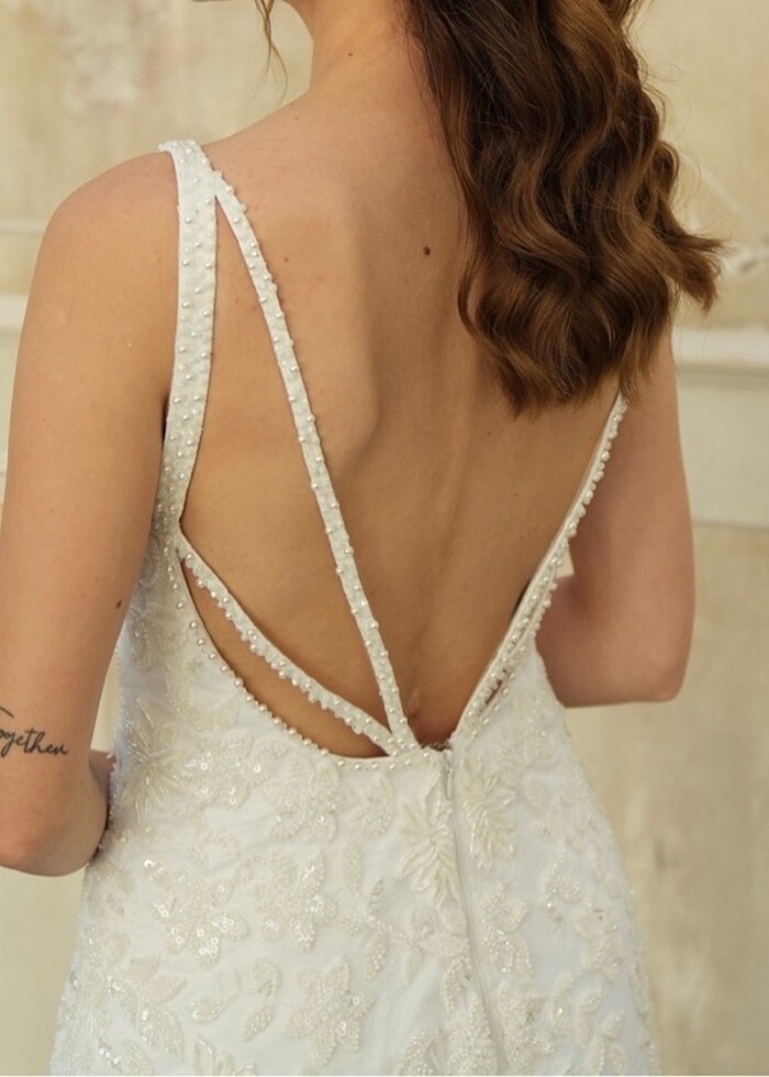 Özel Dikim Balık Model Gelinlik- Sadece Bir Kez Kullanıldı - Görsel 5