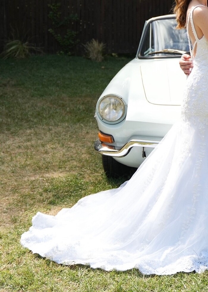 Özel Dikim Balık Model Gelinlik- Sadece Bir Kez Kullanıldı - Görsel 4