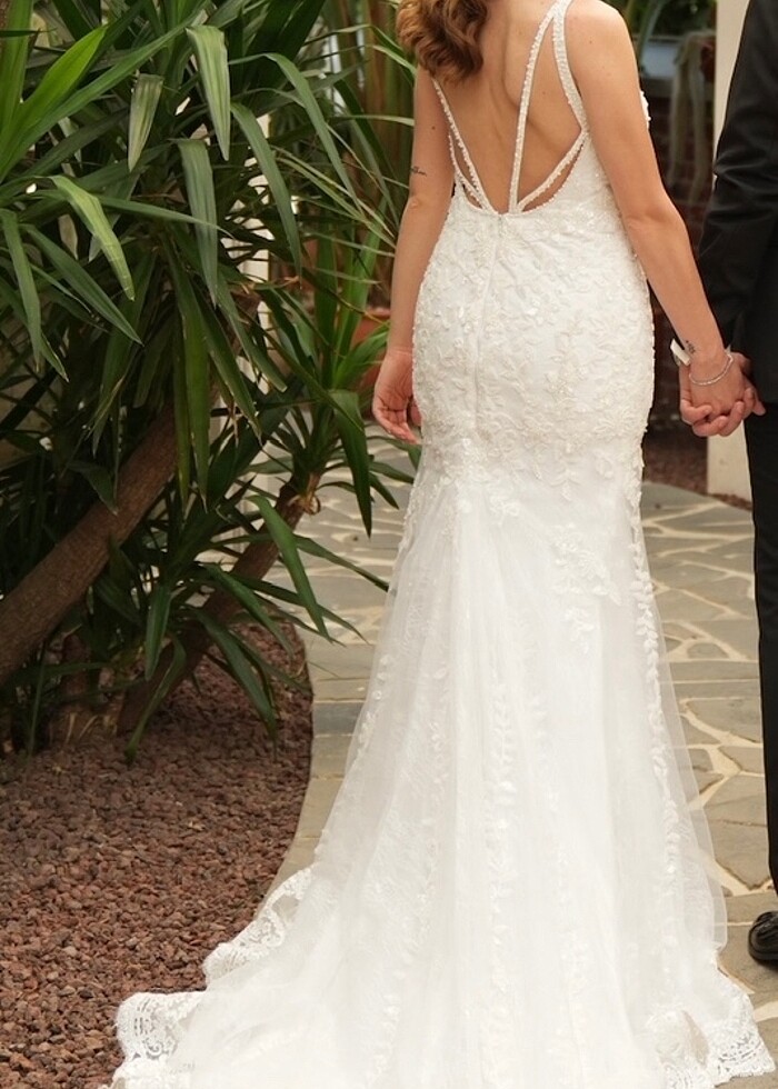 Özel Dikim Balık Model Gelinlik- Sadece Bir Kez Kullanıldı - Görsel 3