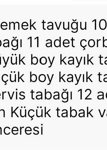 Beyaz Çiçek Desenli Yemek Takımı - Görsel 2