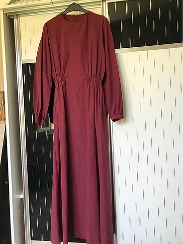 Tesettür milla bordo elbise
