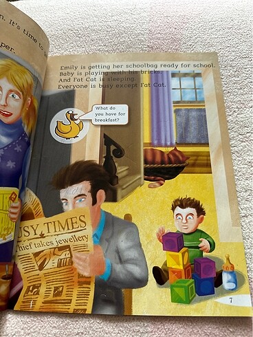 Fat cats busy day İngilizce hikaye kitabı - Görsel 2