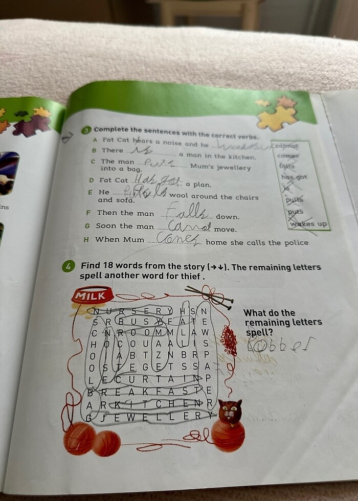 Fat cats busy day İngilizce hikaye kitabı - Görsel 4