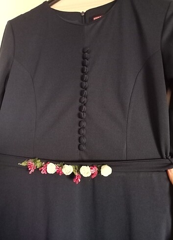 Lacivert Elbise  - Görsel 2