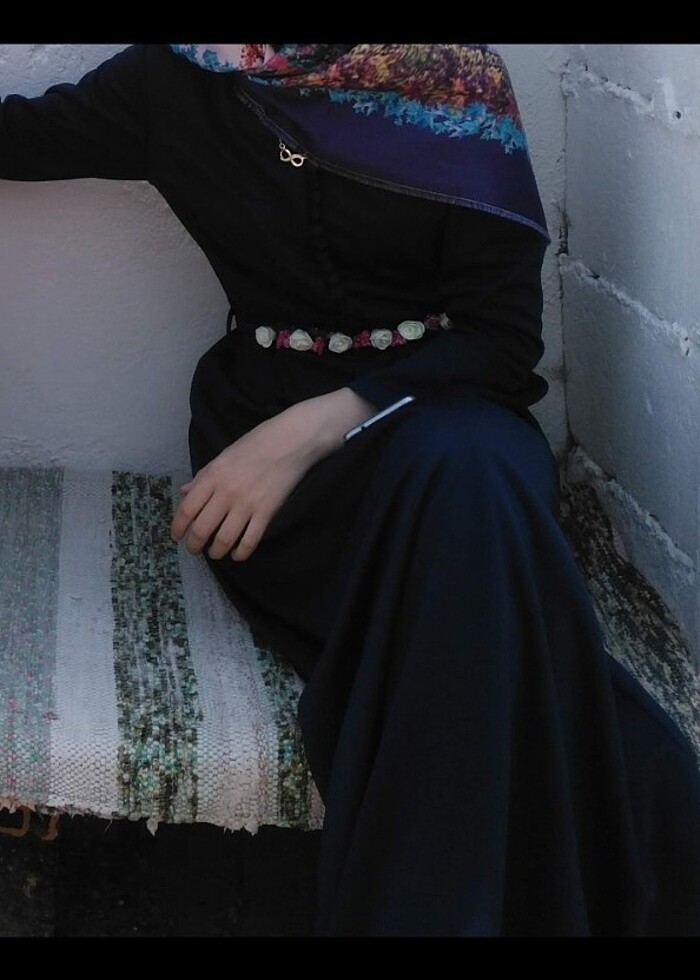 Lacivert Elbise  - Görsel 4