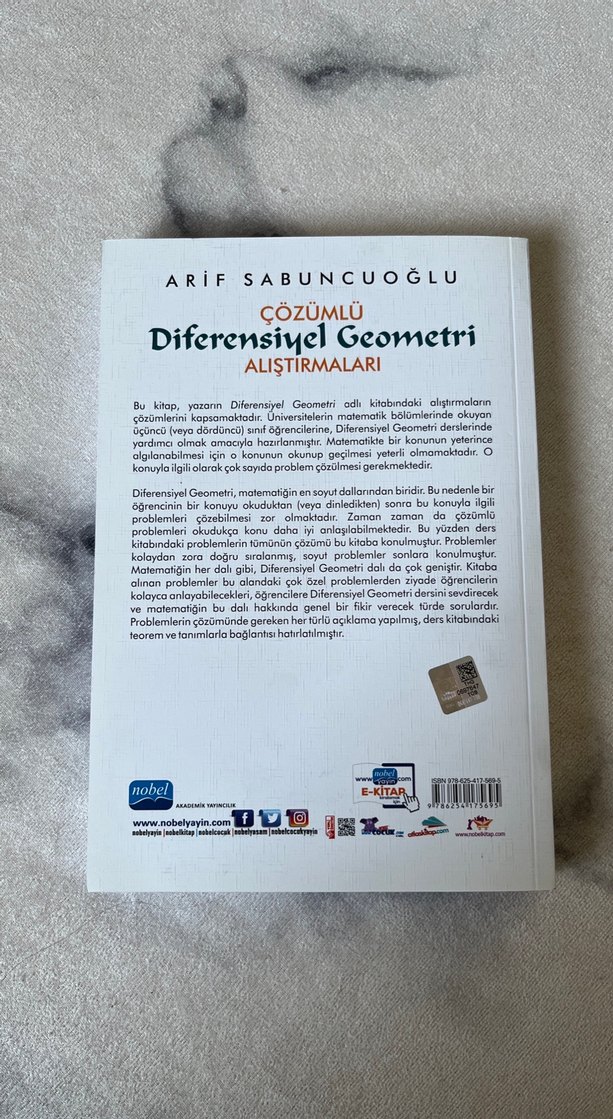 Çözümlü Diferensiyel Geometri Alıştırmaları Kitabı - Görsel 2