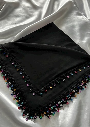 Boncuk İşlemeli Tülbent - Görsel 2