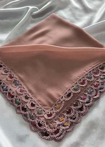 Dantel Kenarlı Kadın Tülbent - Görsel 2