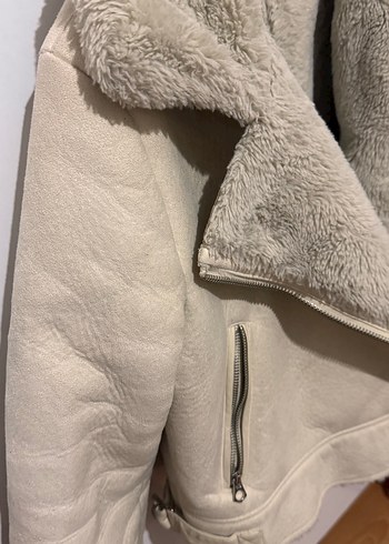 Stradivarius biker ceket bej - Görsel 11