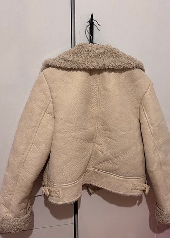 Stradivarius biker ceket bej - Görsel 2