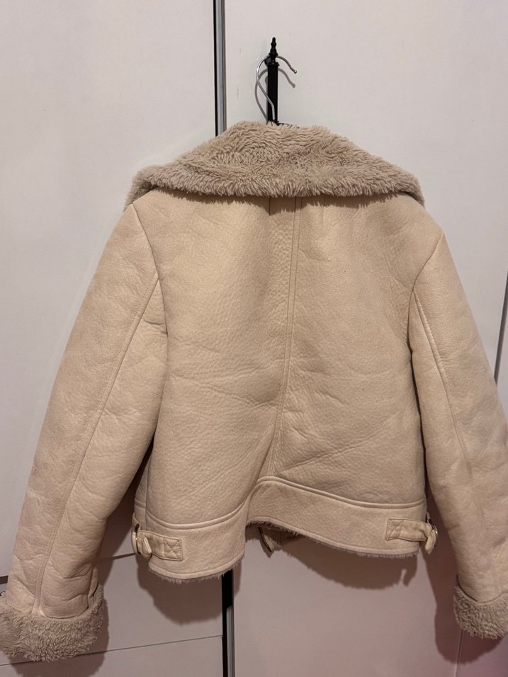 Stradivarius biker ceket bej - Görsel 2