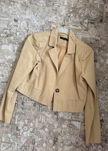 Zara Bej Kisa Blazer Ceket