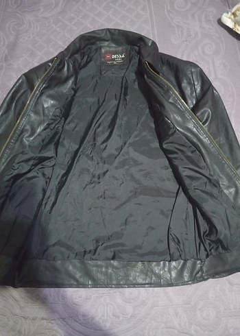 Siyah Deri Biker Ceket Kadın - Görsel 3