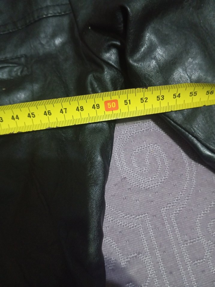 Siyah Deri Biker Ceket Kadın - Görsel 4