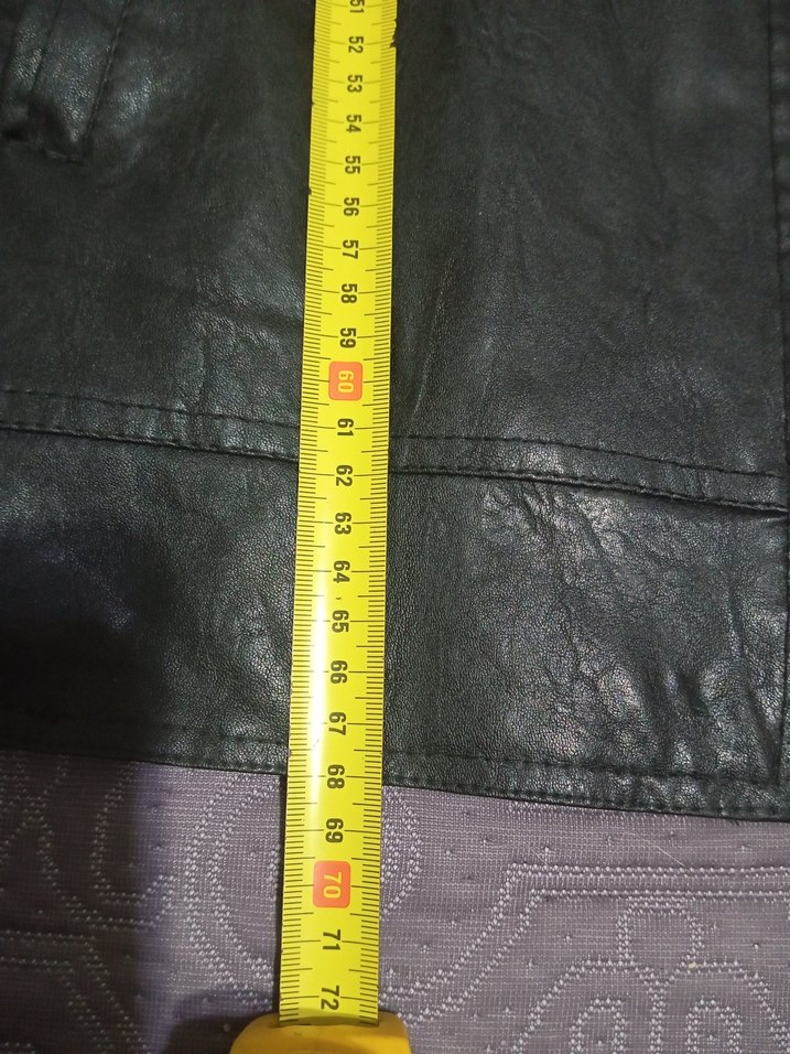 Siyah Deri Biker Ceket Kadın - Görsel 5