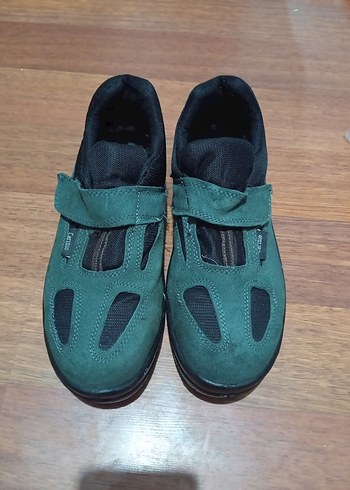 Siyah Yılan Desenli Erkek Biker Sandalet - Görsel 3