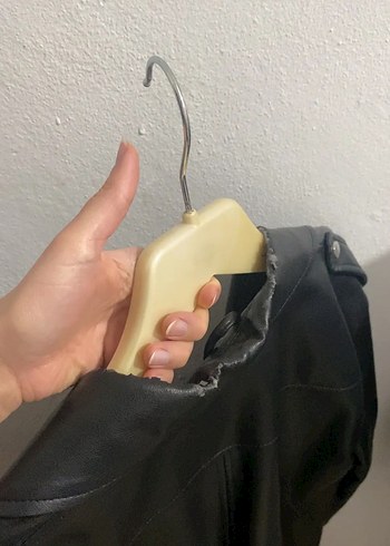 Kadın Siyah Deri Ceket - Görsel 3