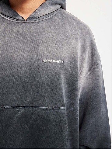 m Beden gri Renk Reternity Gradıent Hoddie Washed Black