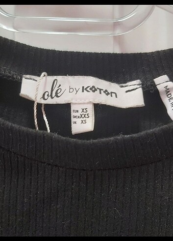 s Beden Koton siyah crop