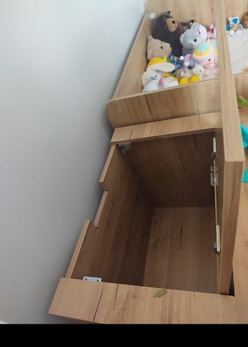 Gri Ahşap Beşik ve Çekmeceli Sepet - Görsel 2